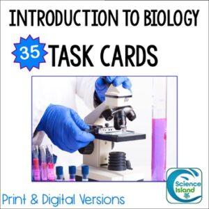 Introduction to Biology Task Cards Activity (Print & Digital)